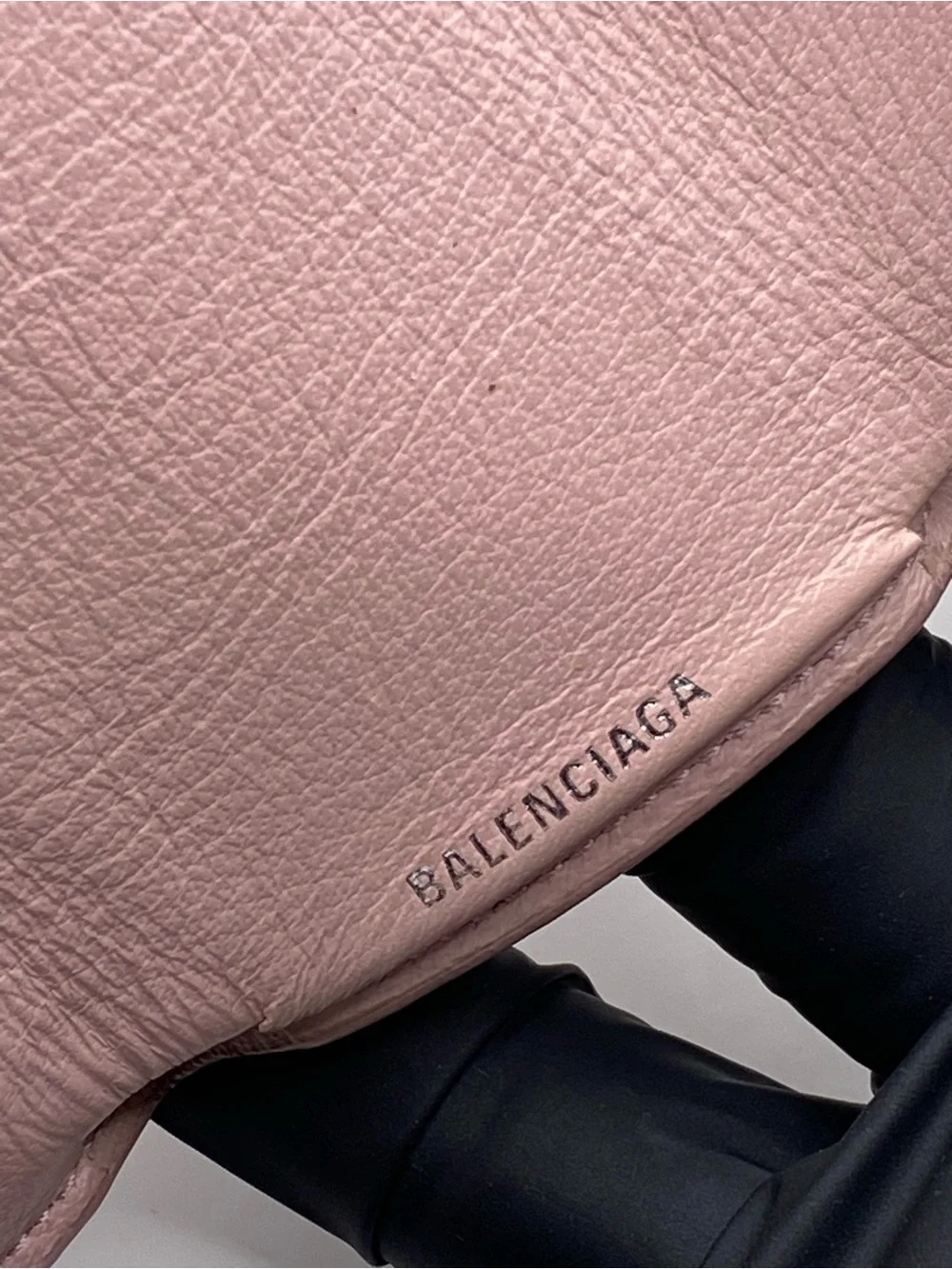 Balenciaga Dusty Pink Leather Envelope Wallet with Silver Logo